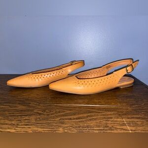 BareTraps Tan Slingback Flats